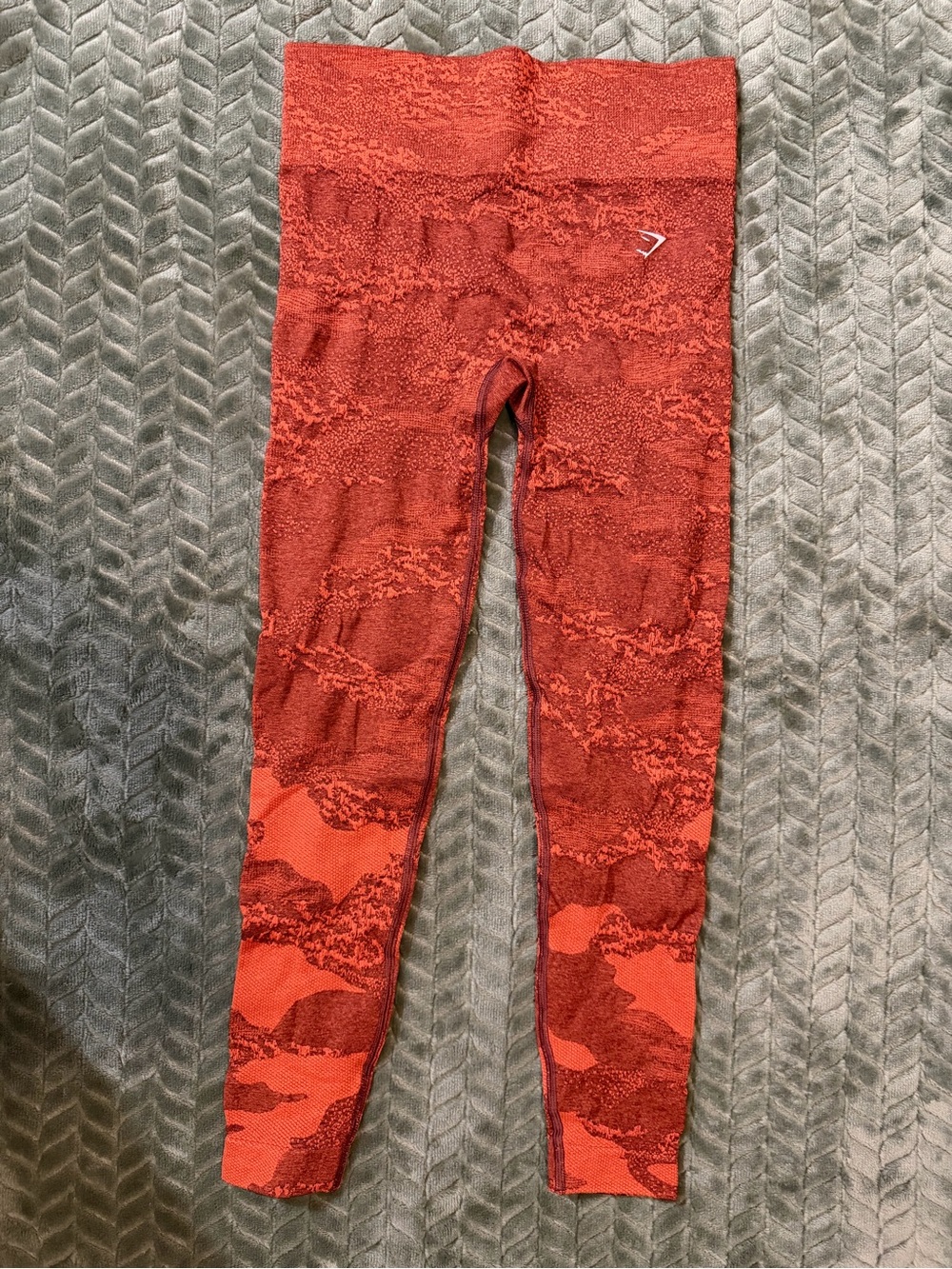 Gymshark Kids Seamless Orange-Red Camo Leggings